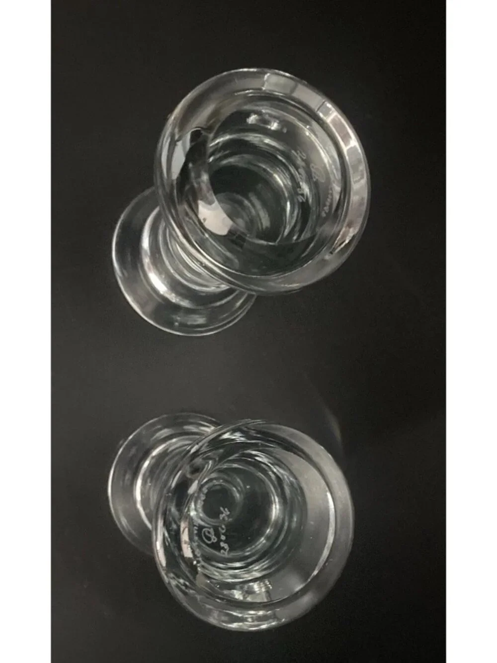 Set of 2 Danish Holmegaard Per Lutken Signed Taper Candle Holders  4.25”